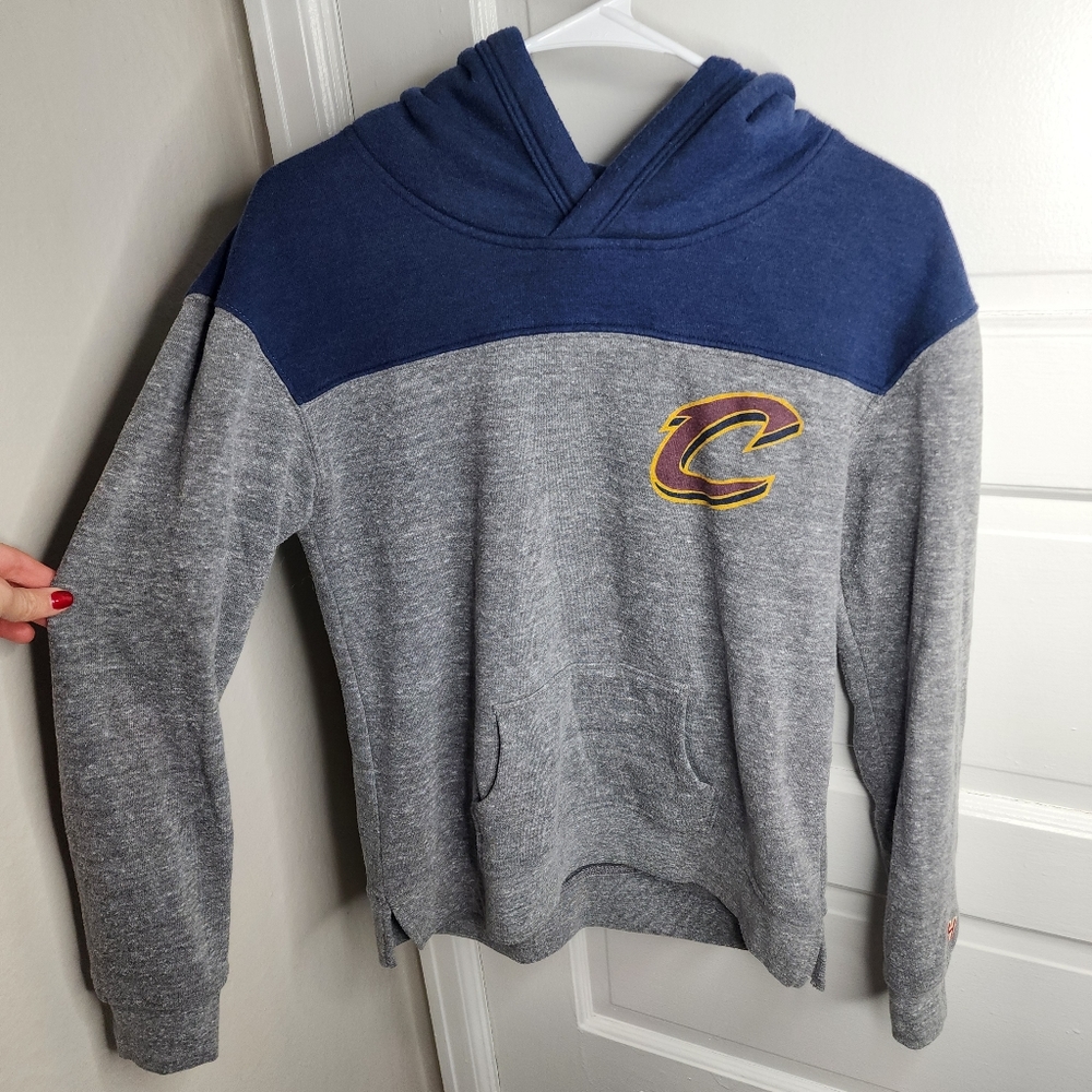 HOMAGE Cleveland Cavaliers Hoodie Blue Gray Womens Small